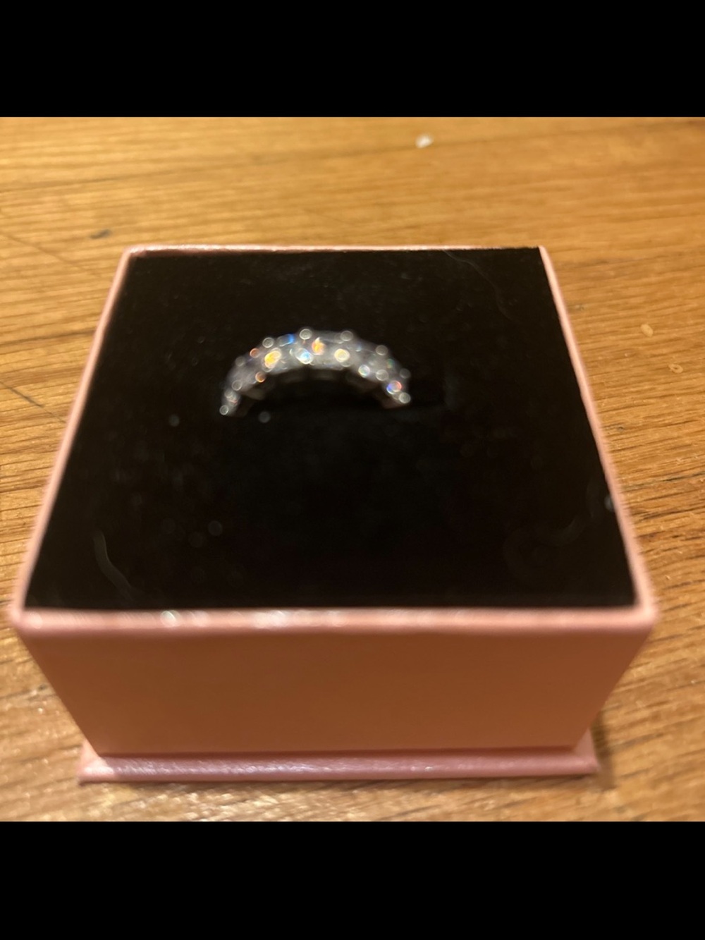 Diamonique Silver-Tone Multi-Stone Sparkle Ring Size 6